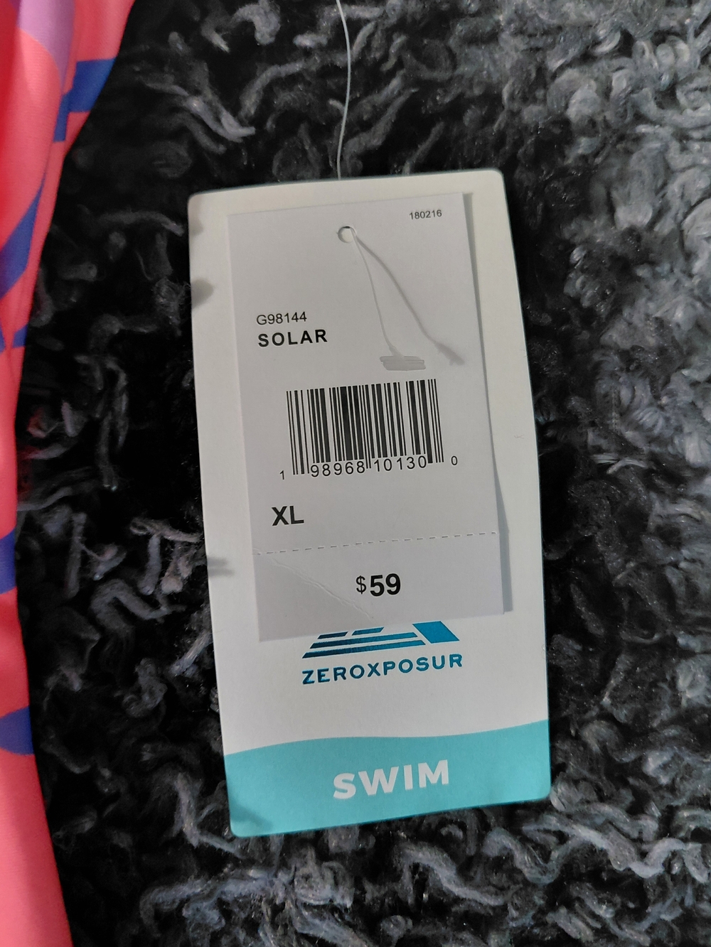 ZeroXposur Pink and Blue Tropical Tankini Top - Picture 2 of 3